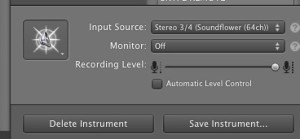GarageBand remote skype track settings